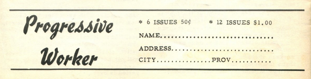 Progressive Worker order slip